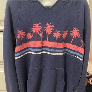 Vineyard Vines Women’s Blue Sweater with Red Palm Tree Design